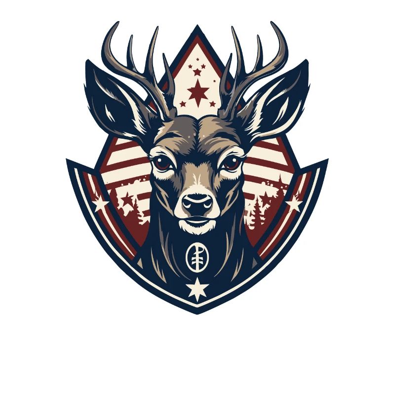 Emblem eines Hirsches und eines jungen Bocks