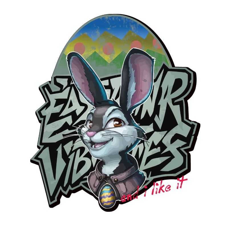 Easter Bunny Easter Spring Feelings Graffiti Gift