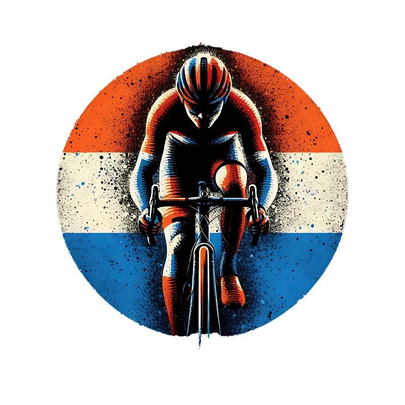 Conception de maillot de cyclisme néerlandais NL drapeau cycliste
