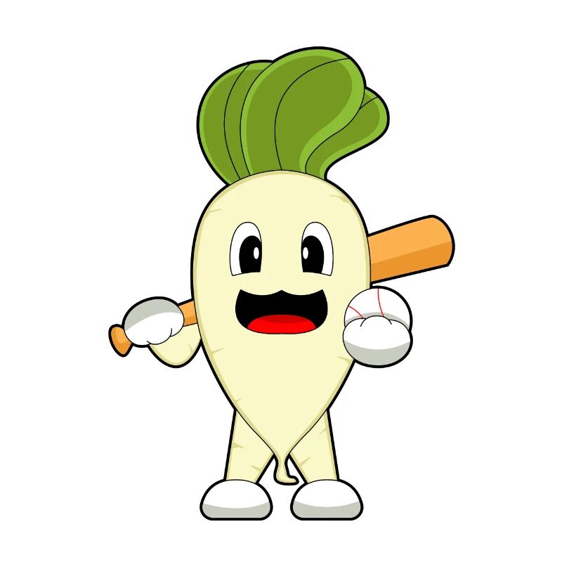 Radieschen Baseball Baseballschläger