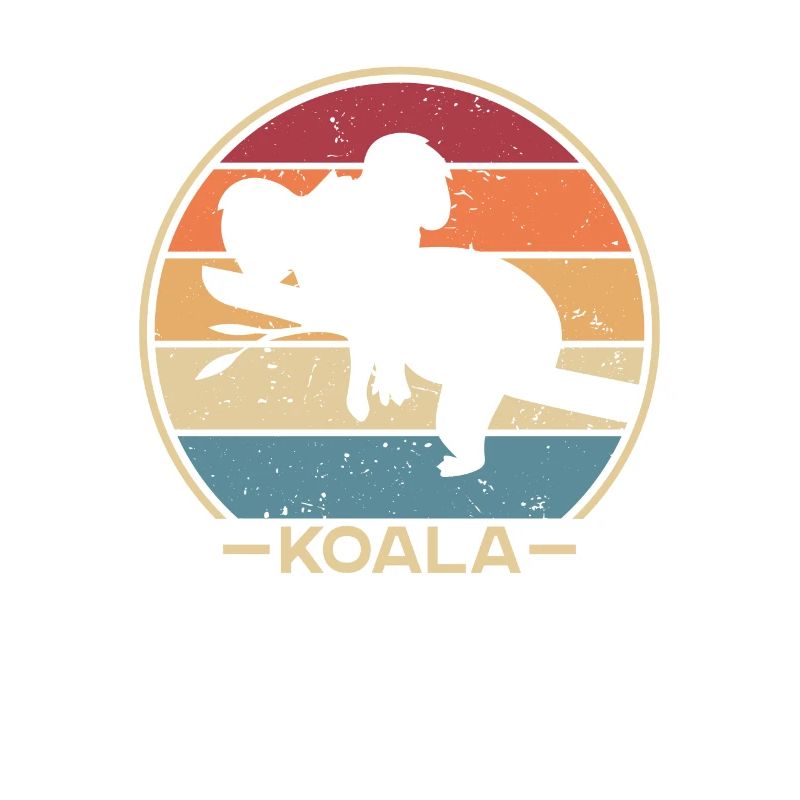 Retro Koalabär Phascolarctos Cinereus Eukalyptus