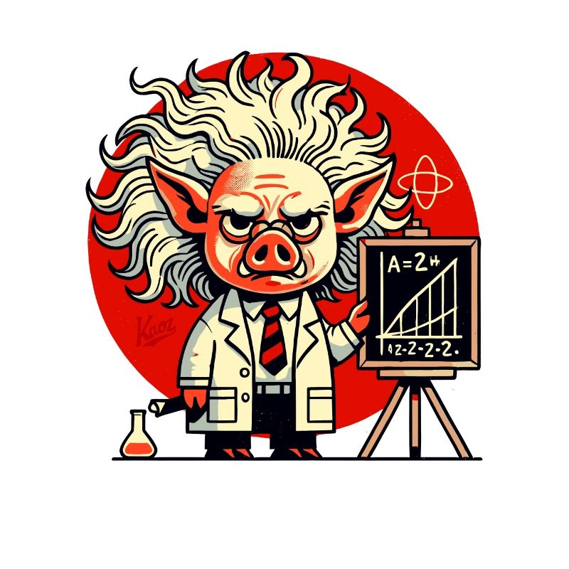 Genius Albert Schweinstein Pig Scientist