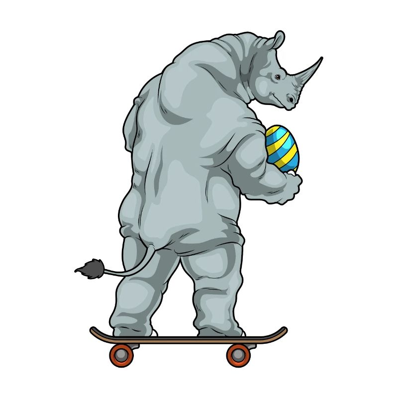Rhino Easter Easter Egg Skateboard