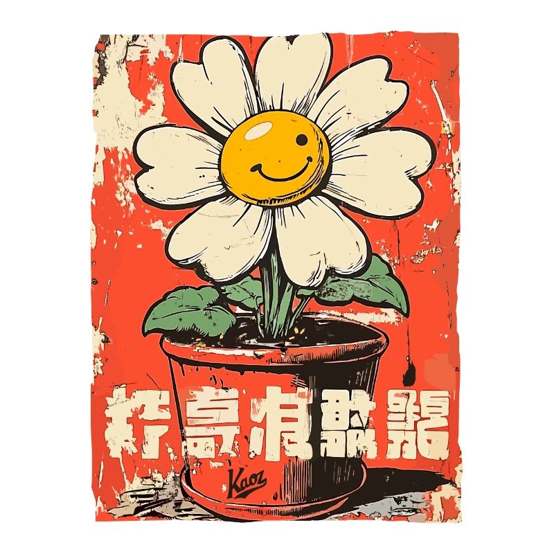 Drôle de fleur dans un pot de fleurs