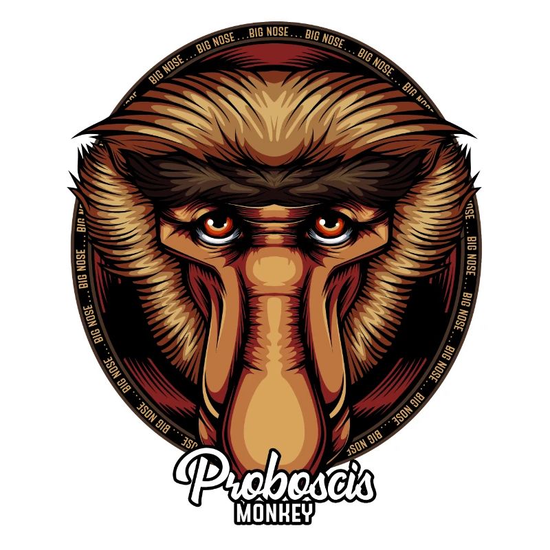 Cadeau de faune de visage de visage de singe de Proboscis