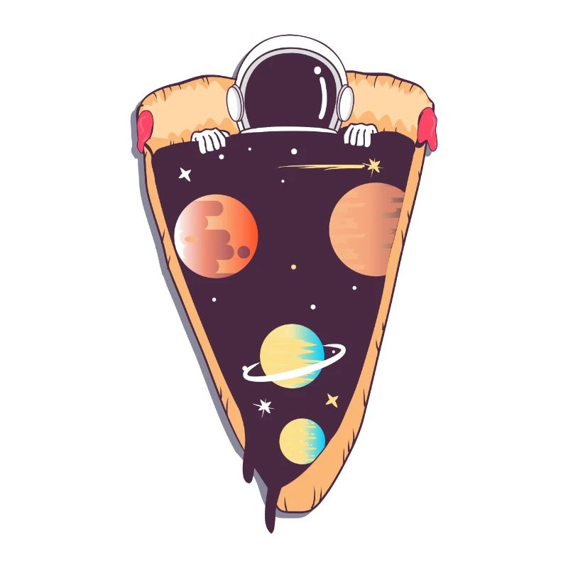 Astronaut Pizza Universe Nerd Planet Space Chocol