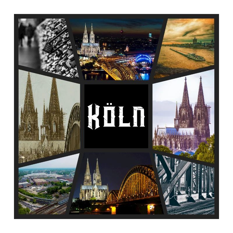 Cologne Skyline City Germany Collage Graffiti