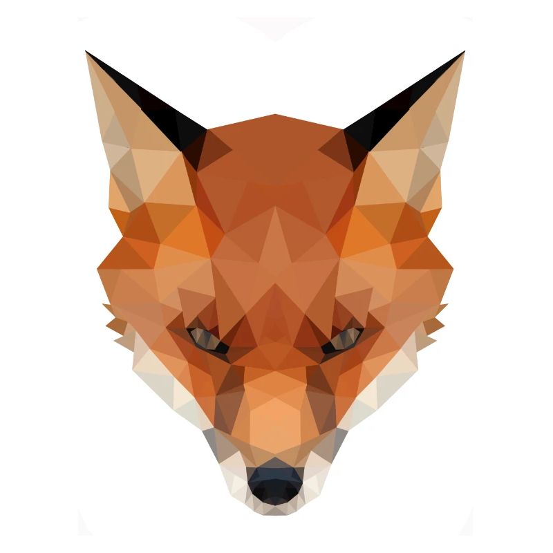 Fox, Fox's Head Polygon Geometric