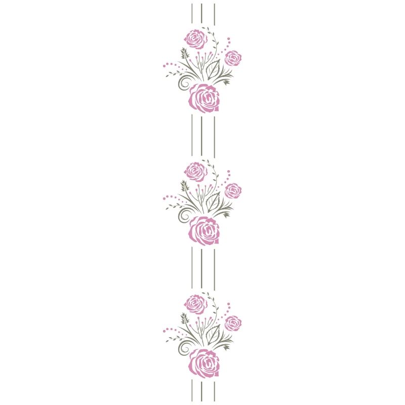 Border with stylized roses