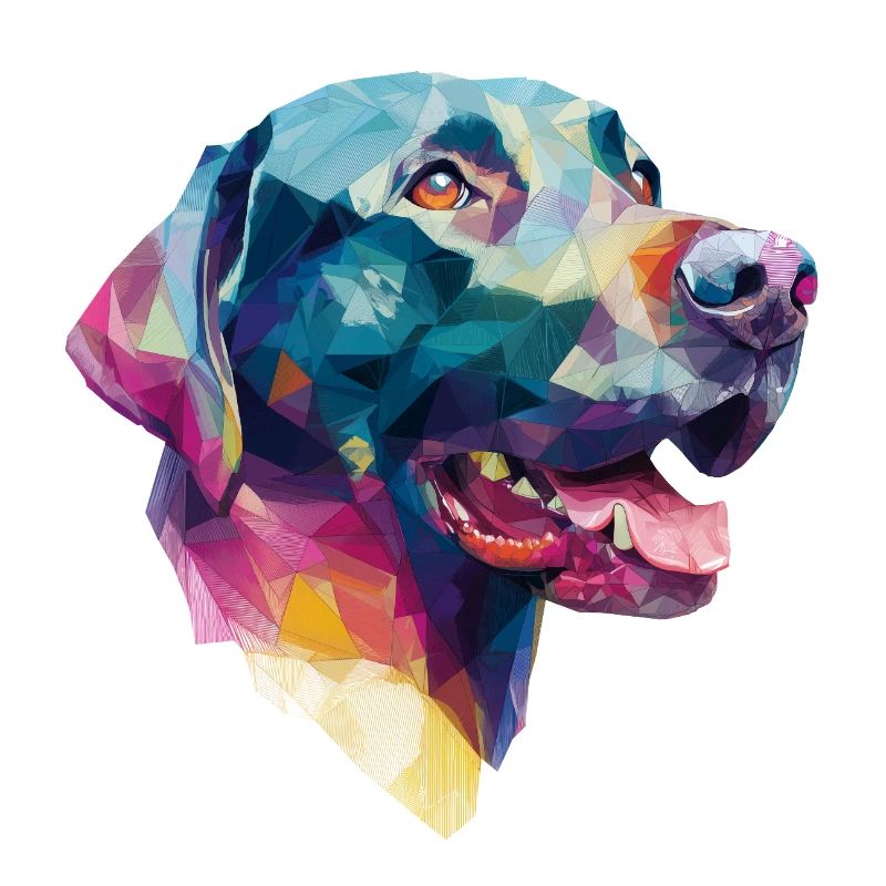 Conception Low Poly Labrador Retriever