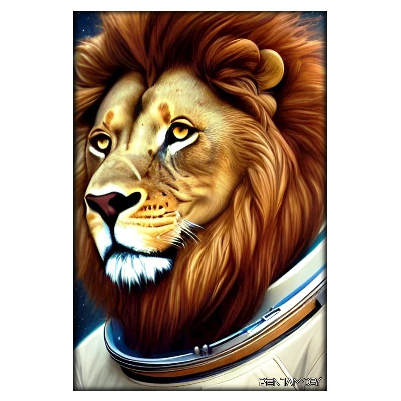 Leo Big Cat Astronaut Future Sci-Fi Technology