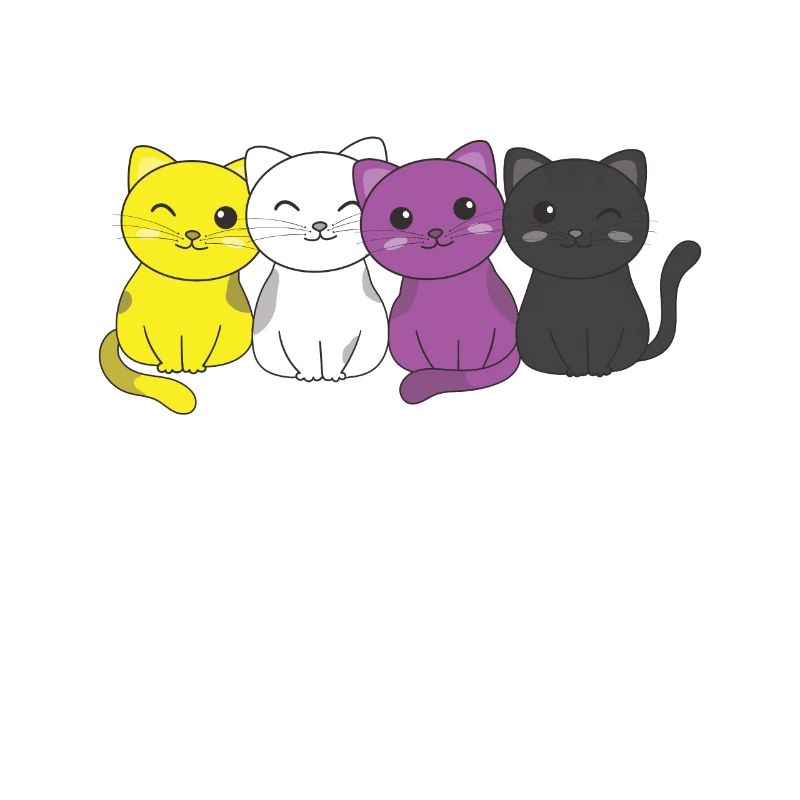 Nonbinary Flag Non Binary Pride LGBTQ süße Katze