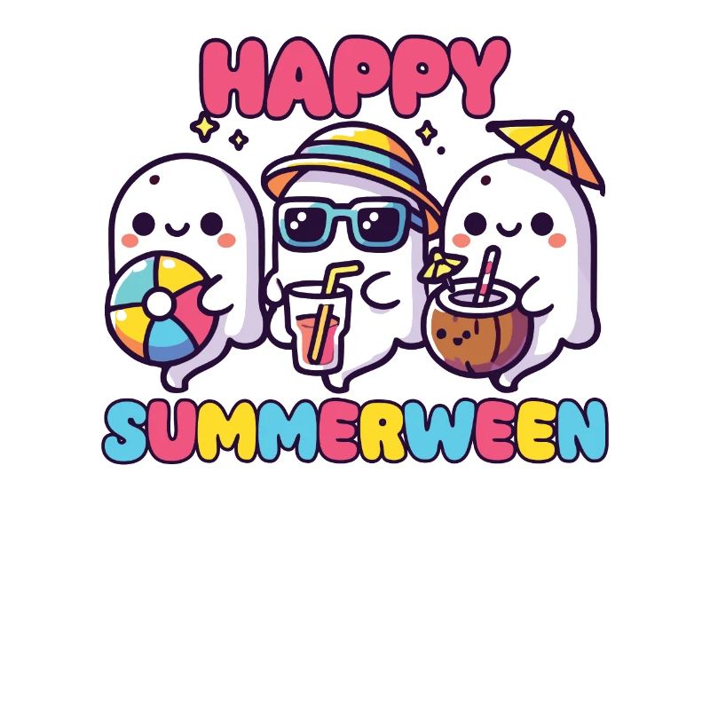 Happy Summerween Summer Halloween Ghost