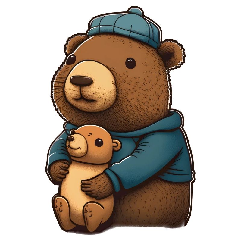 Capybara cuddling