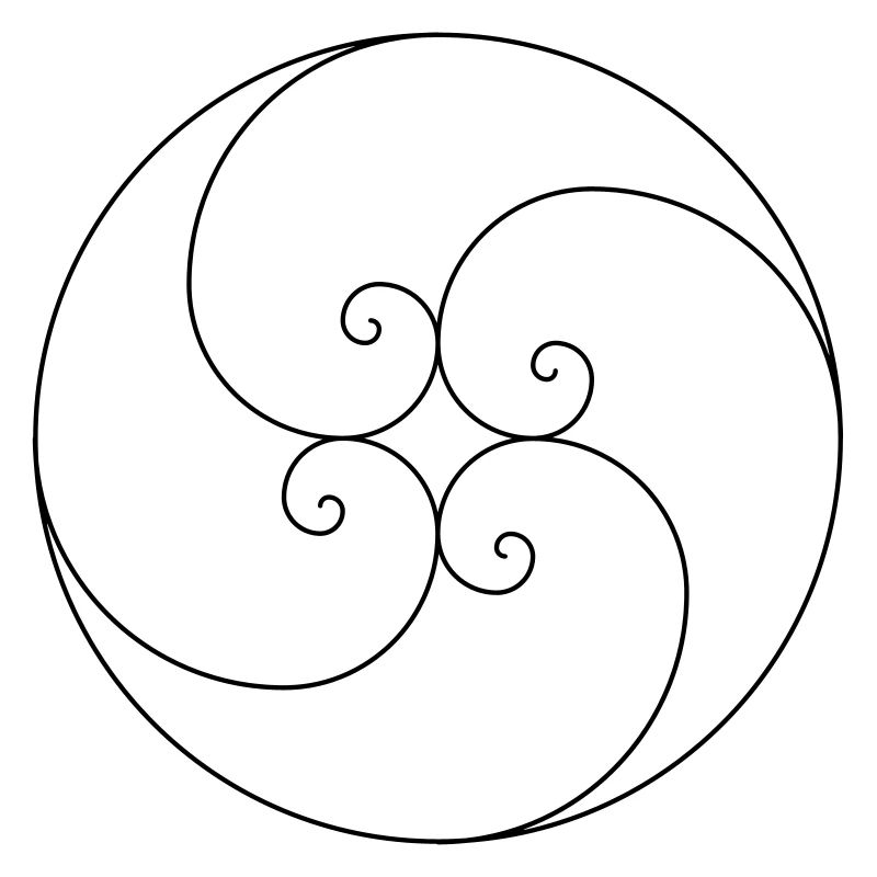 Spirales fibonacci d’or géométrie Phi