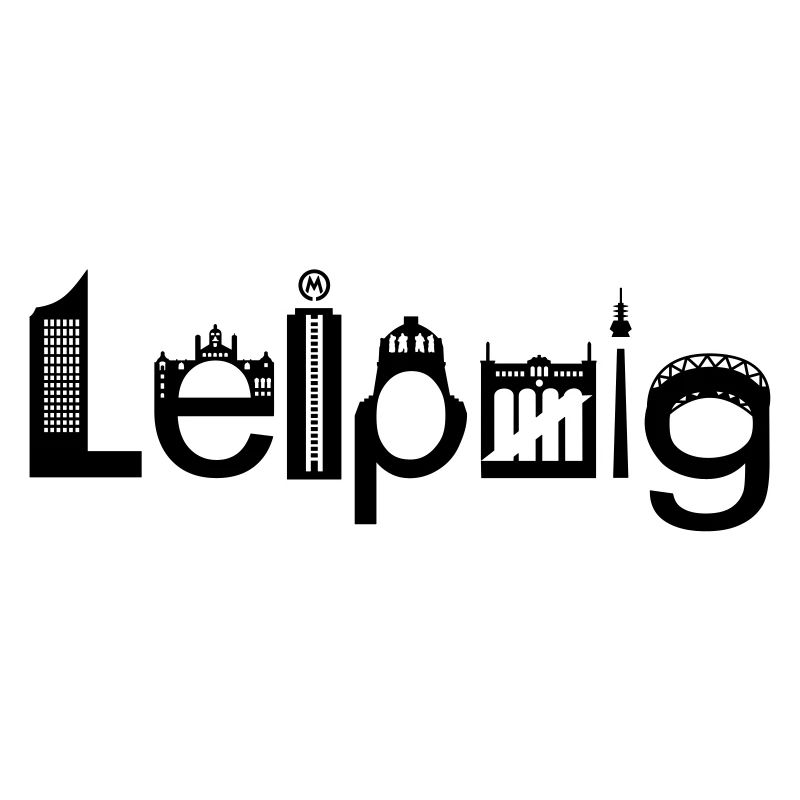 Leipzig Skyline mit Sehenswürdigkeiten