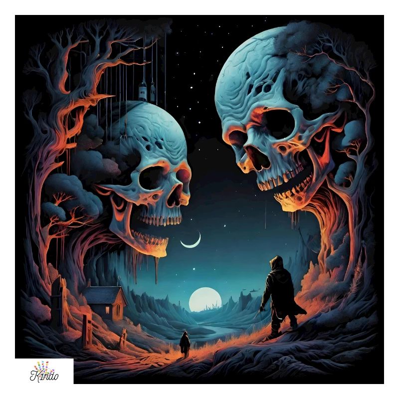Skull fantasy dreamscape