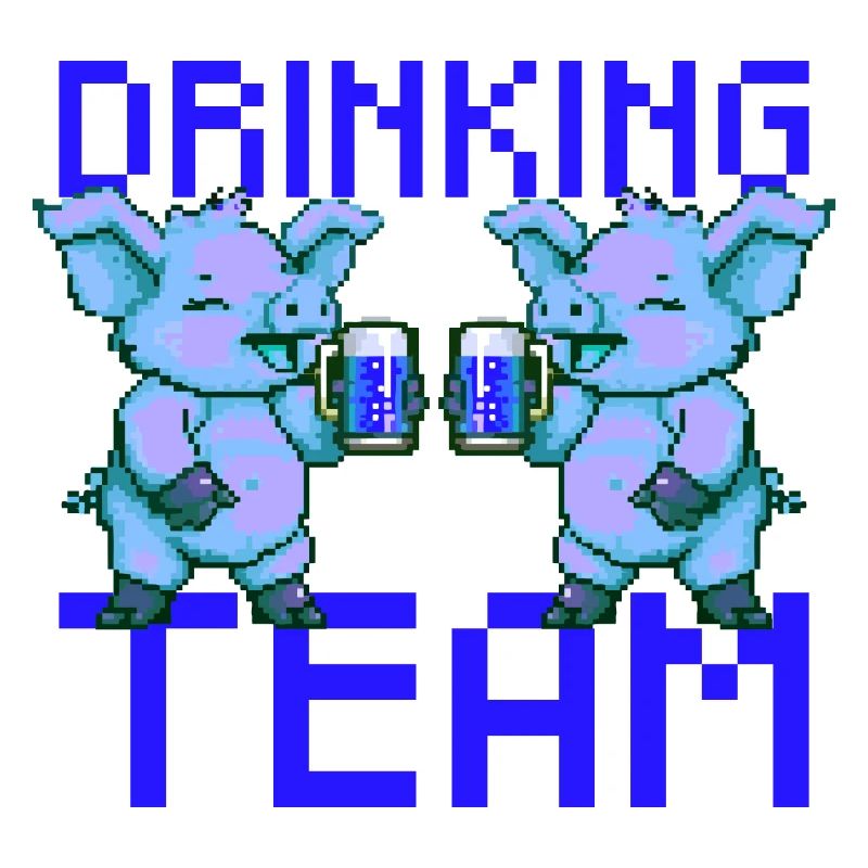 Schwein Drinking Team Bier Party
