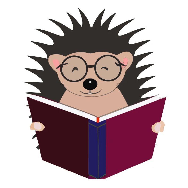 Igel liest Buch Illustration Geschenk