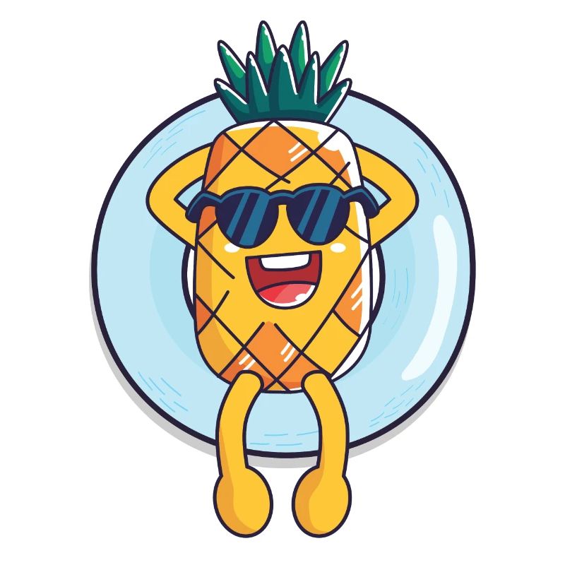 Cool floating pineapple