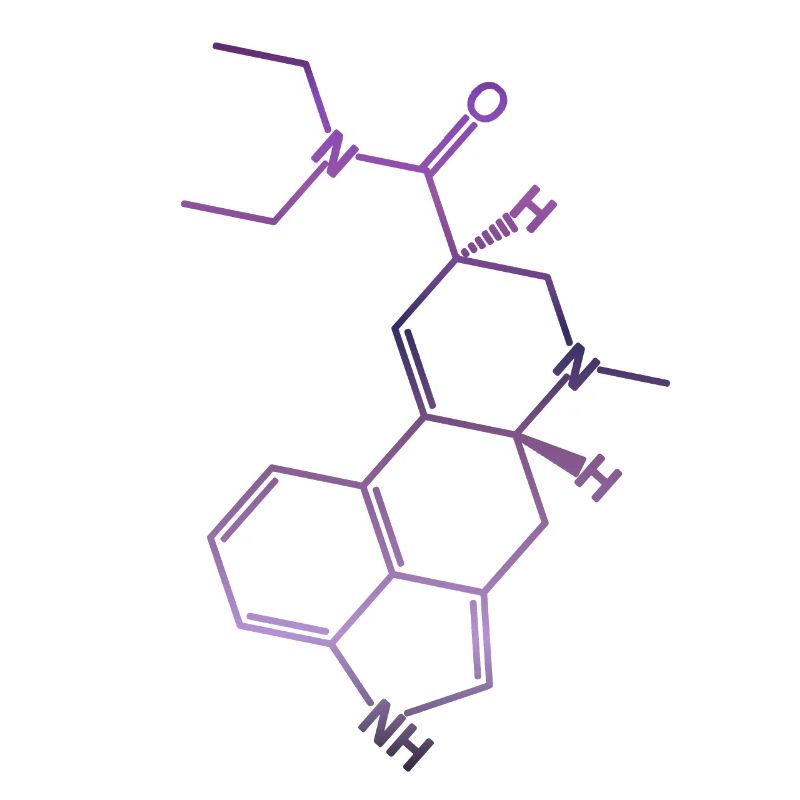 Formule structurelle LSD molécule d'acide
