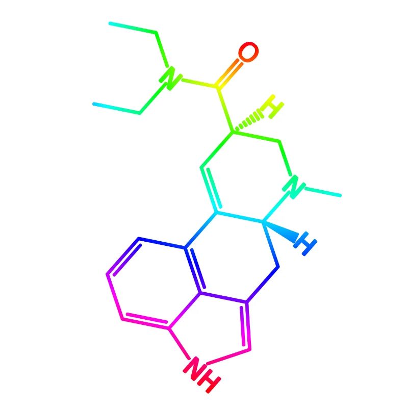 LSD Structural Formula Molecule A. Hofmann Bicycle Day