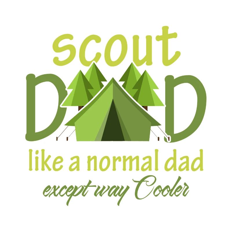 Scout Dad Tee Cub Leader Boy Camping Scouting