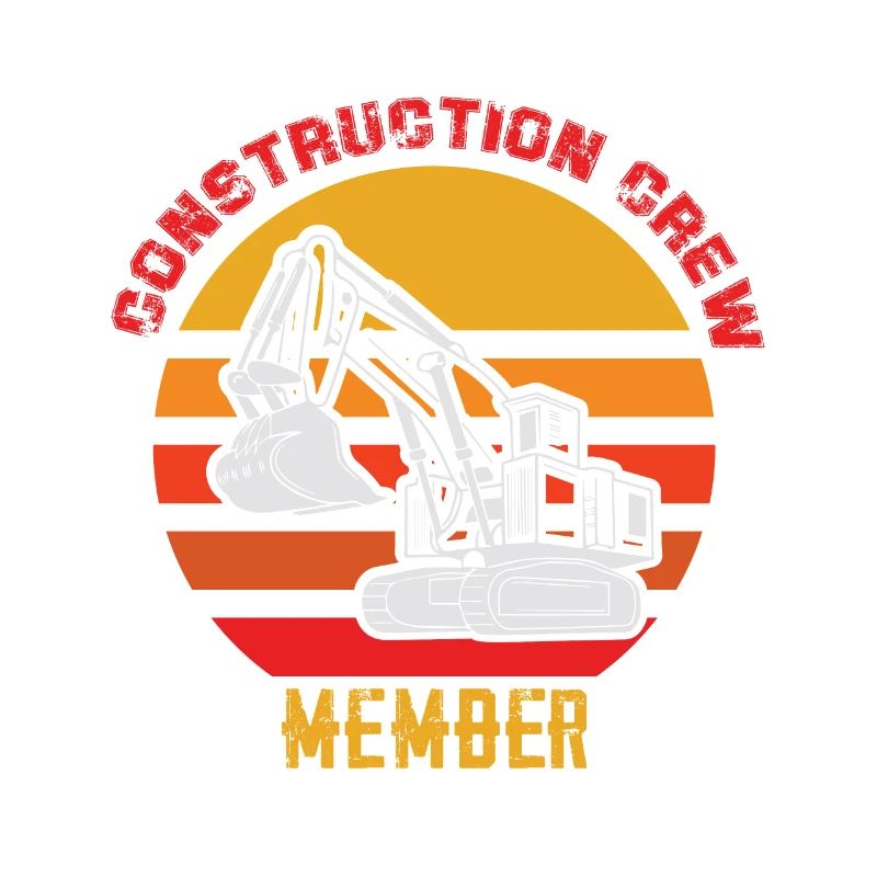 Bauarbeiter Bagger construction crew