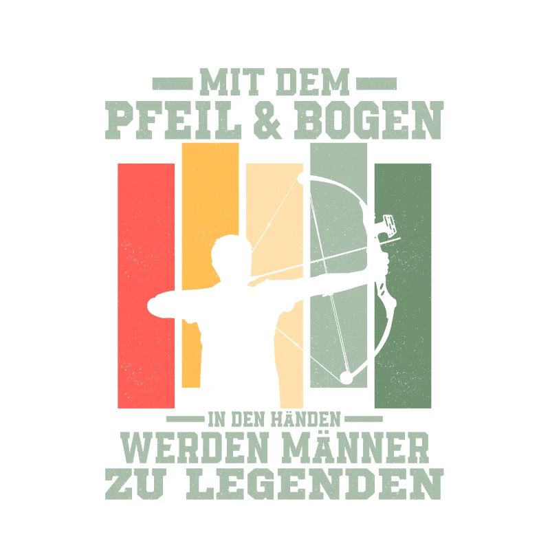 Mit dem Pfeil & Bogen in den Händen Jagd Bogensch