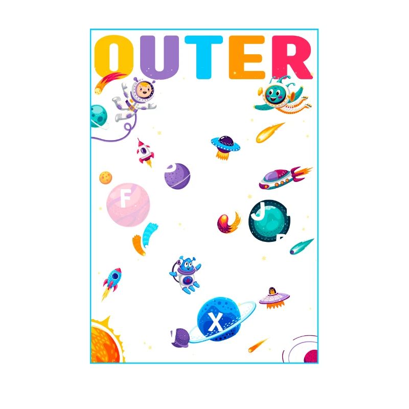 Outer Space Alphabet Kindergarten Teacher 100 Days