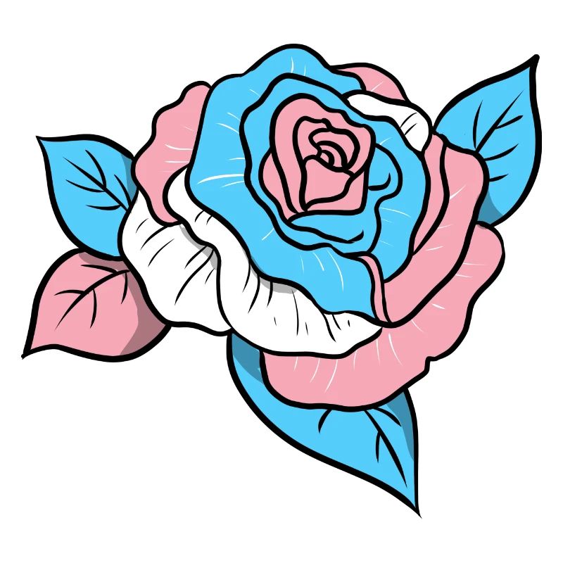 Trans Pride Rose