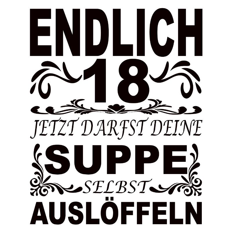 Endlich 18 18.Geburtstag Geschenk Junge Mädchen