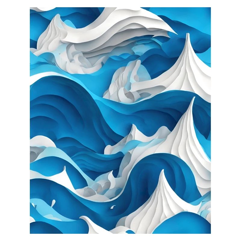 Ocean Waves 3D Paper