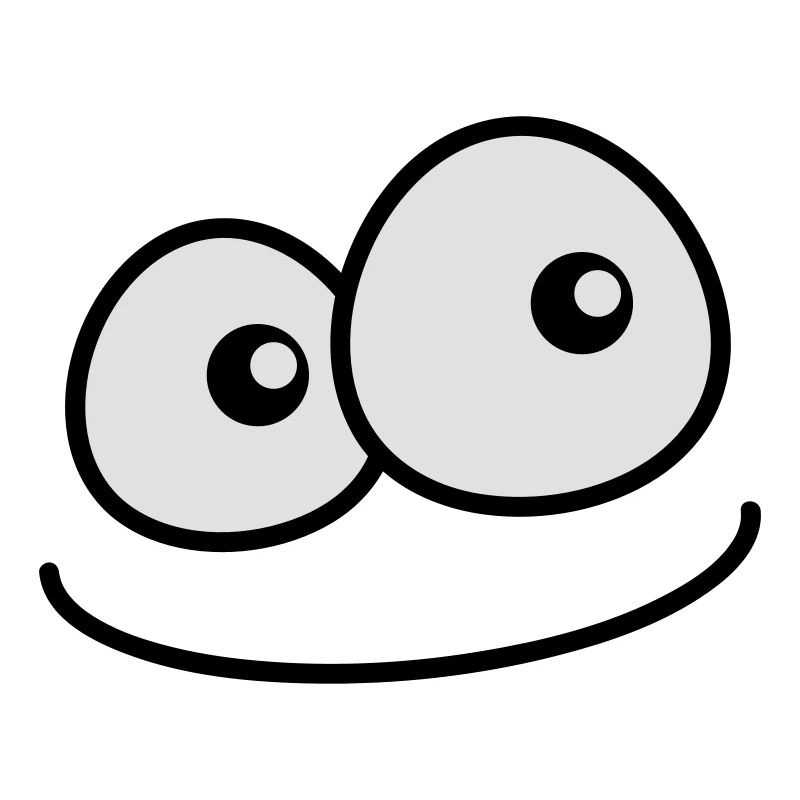 Smiling Comic Cartoon Face Naughty Grin
