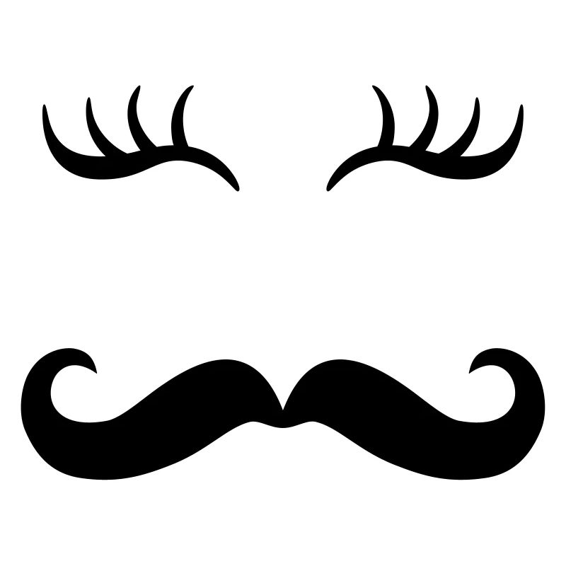 Moustache & eyelashes