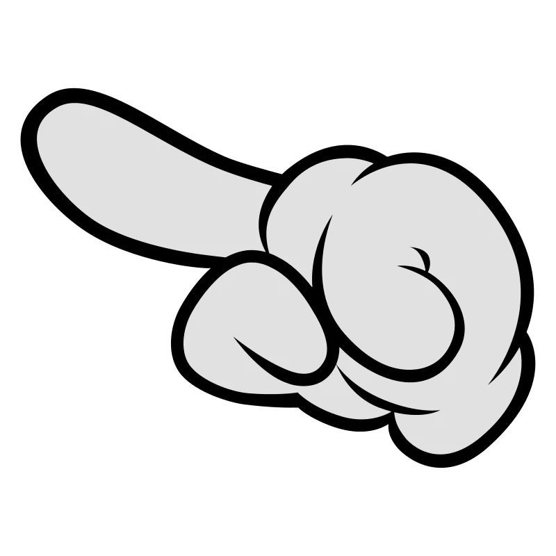 Comic Hand Pointing (Left)
