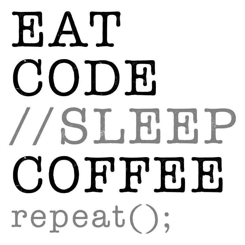 Informatik Python Programmierer essen Code Schlaf