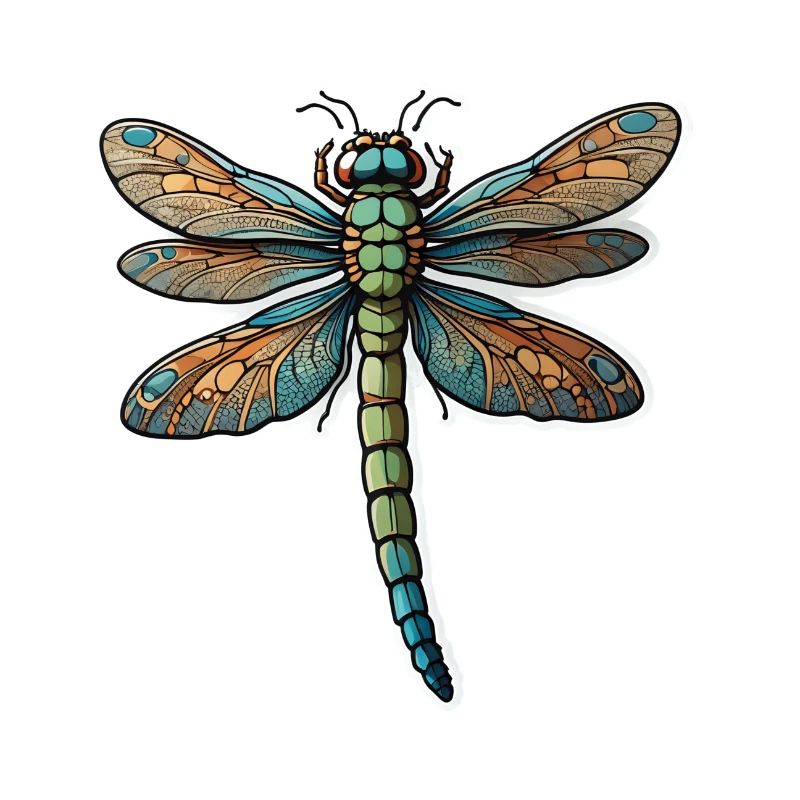 Libellule colorée