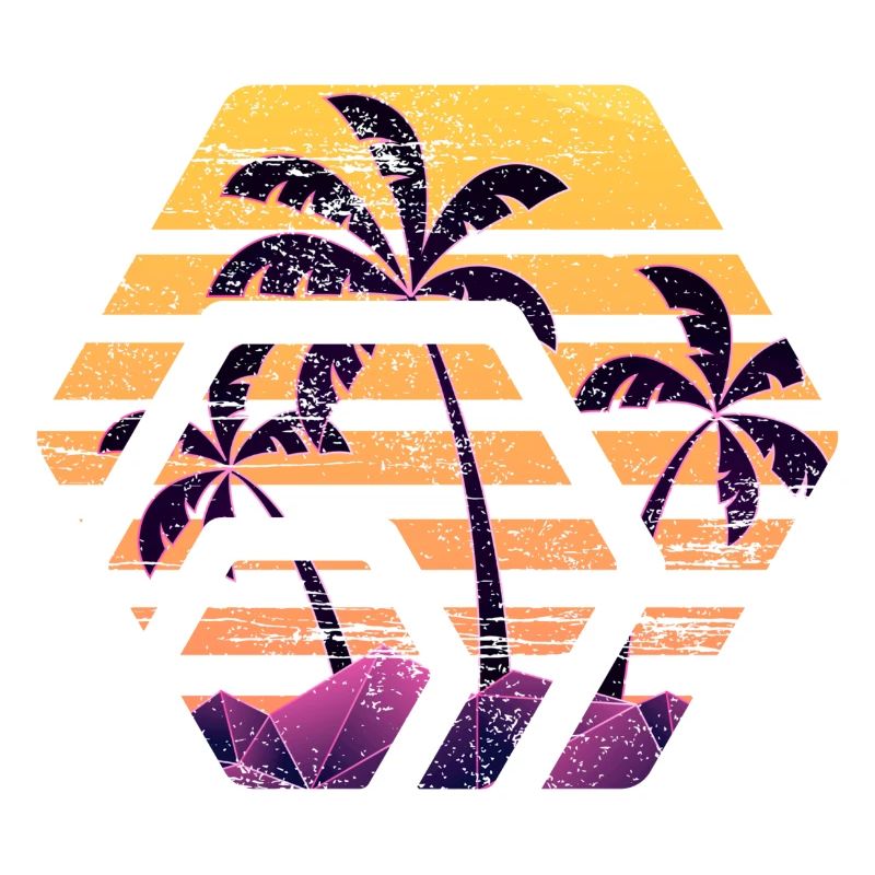 Hex token sunset, hex palm beach sunset