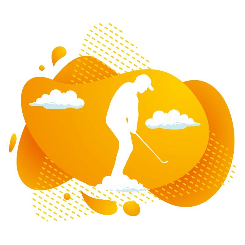 golfeurs de golf sur terrain de golf