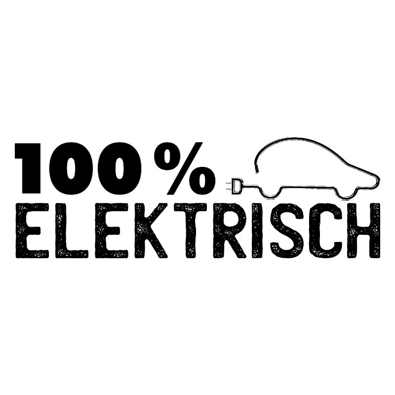 100 % elektrisch E Auto Elektro Auto Strom Benzin