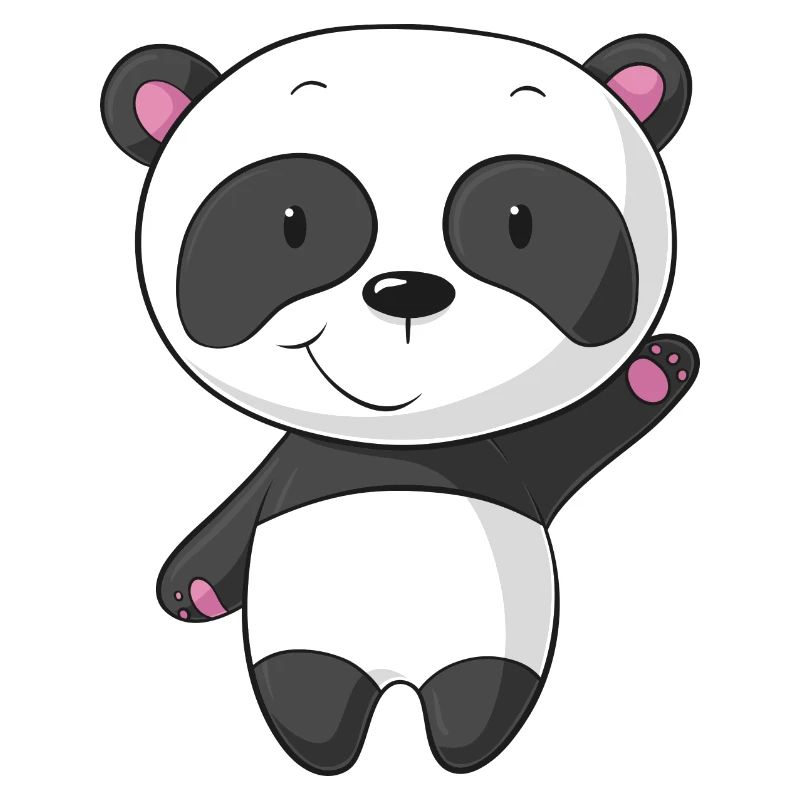 Winkender Comic Panda