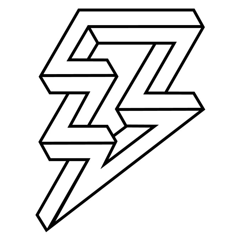 Hipster Illusion Lighning Bolt Blitz