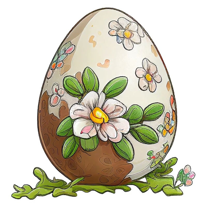 Cute design baby egg for Easter and spring