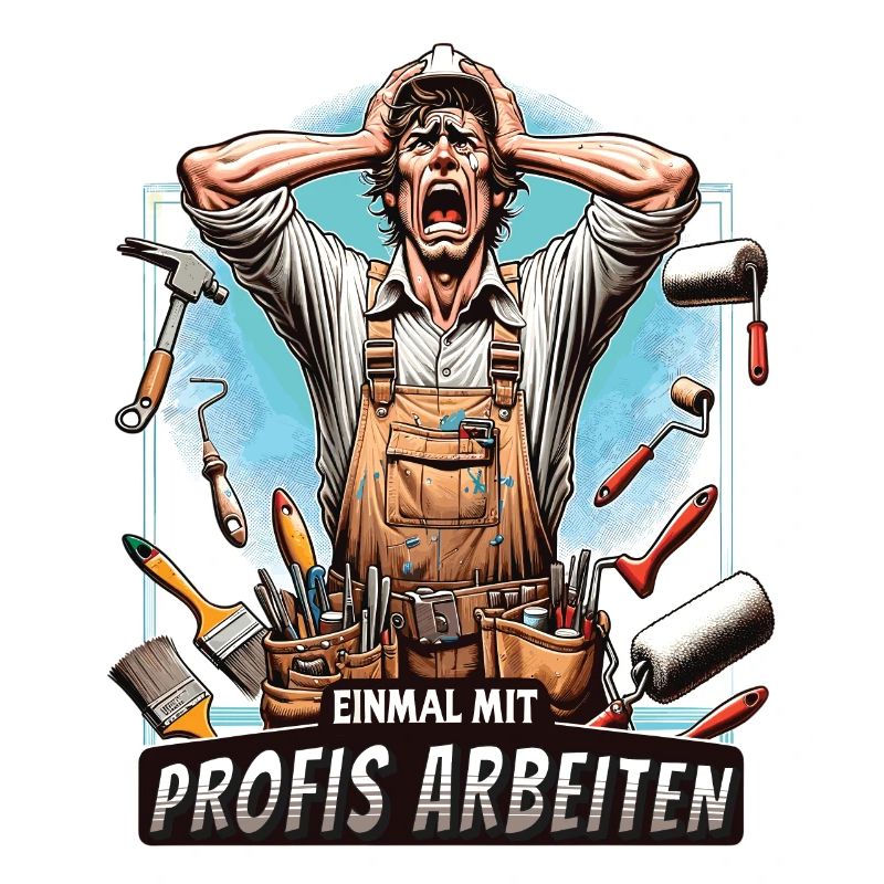 Working with professionals, funny master painter