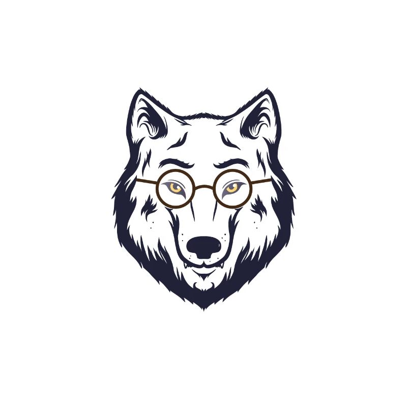Grandpa Wolf White Direwolf Glasses Gift