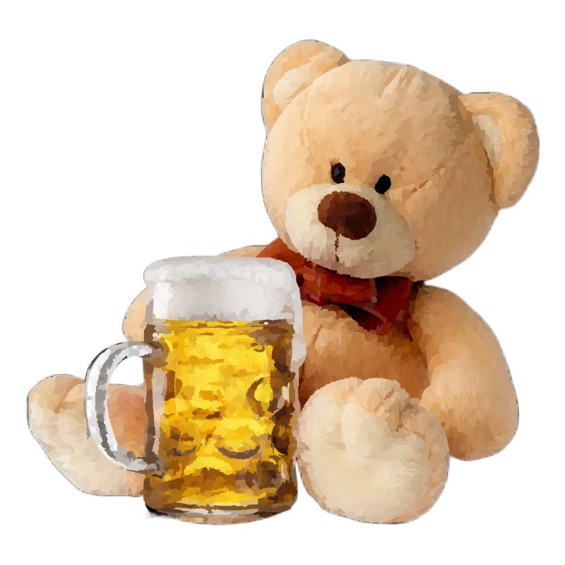 Bär mit Bier Biershirt Biertrinker