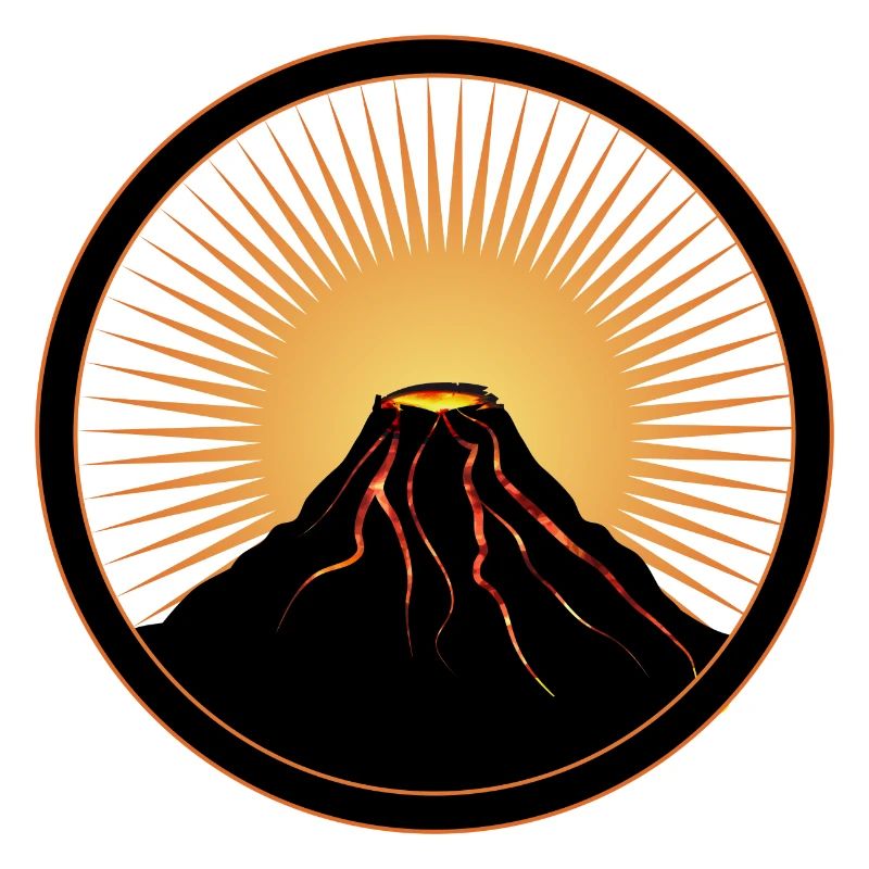 Volcano patch with liquid lava