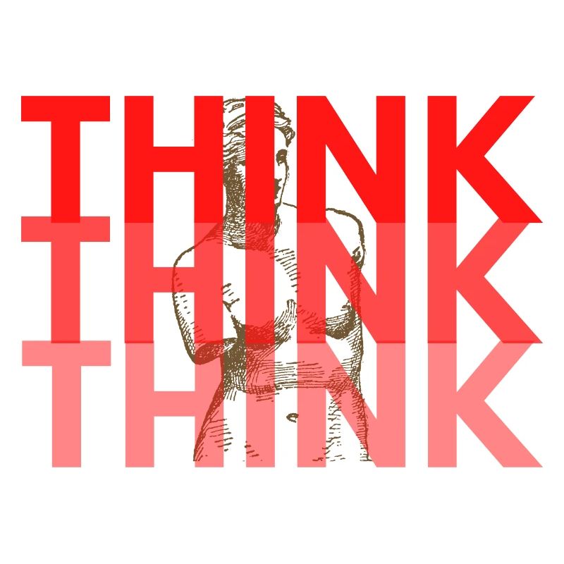 Red Think Overlay Typography
