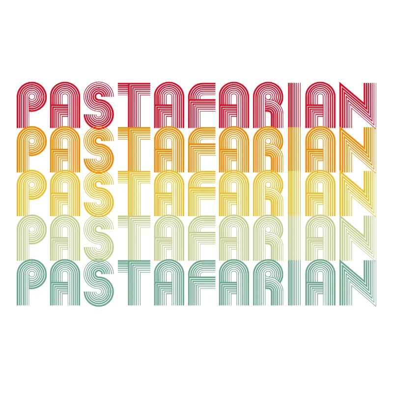 Rainbow Font Stack Pattern